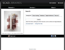 Tablet Screenshot of library.scad.edu